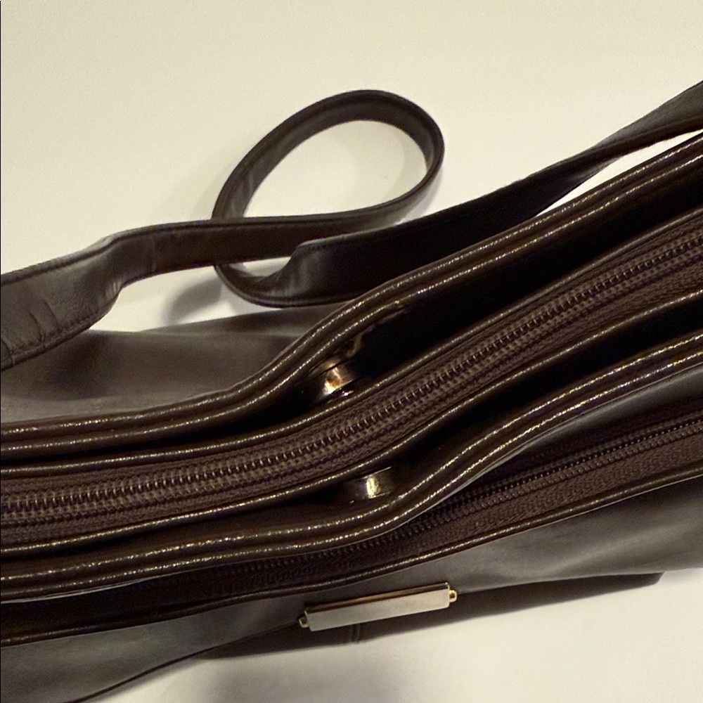 Chic Dark Brown Leather Backpack - image 3